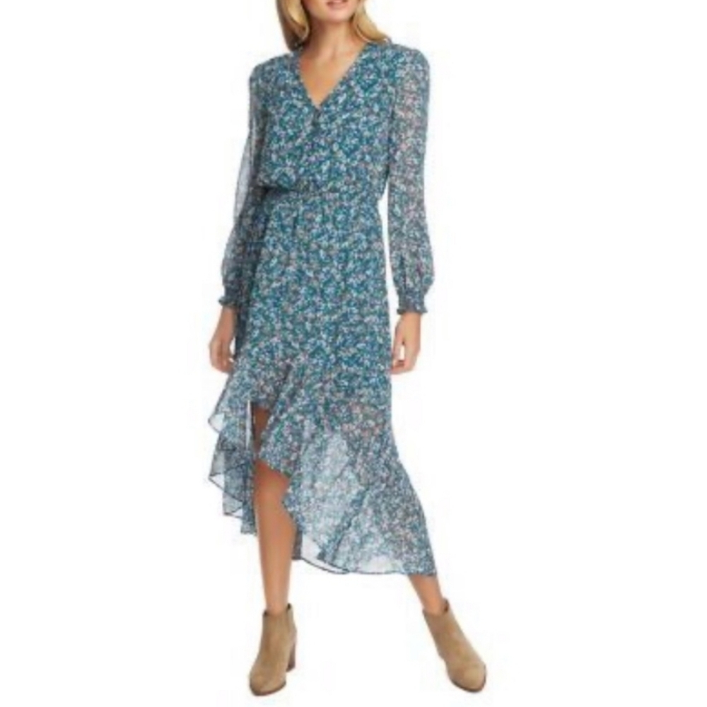 NEW 1. State Veridian Blooms Floral High Low Hem Plus Size 3X